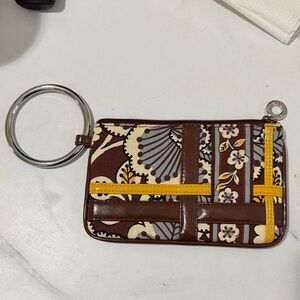 Floral Pattern Wristlet with Ring